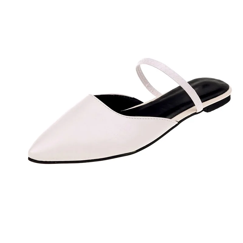 

Summer south Korean version of the new baotou with cool sandals female pointed head with a word thick with half slippers, As the picture show