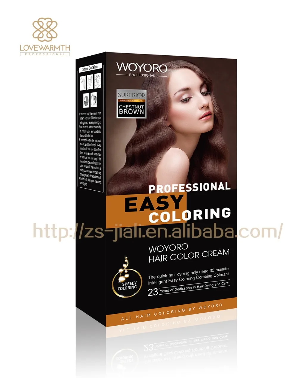 Hot Sale Hair Color Kit Without Ppd Hair Dye Cream 120ml 120ml