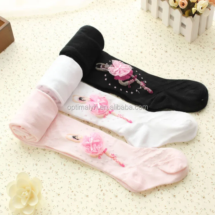 

Cute princess durable dance cotton ballet tights, white ballet tube tights pantyhose, Picture