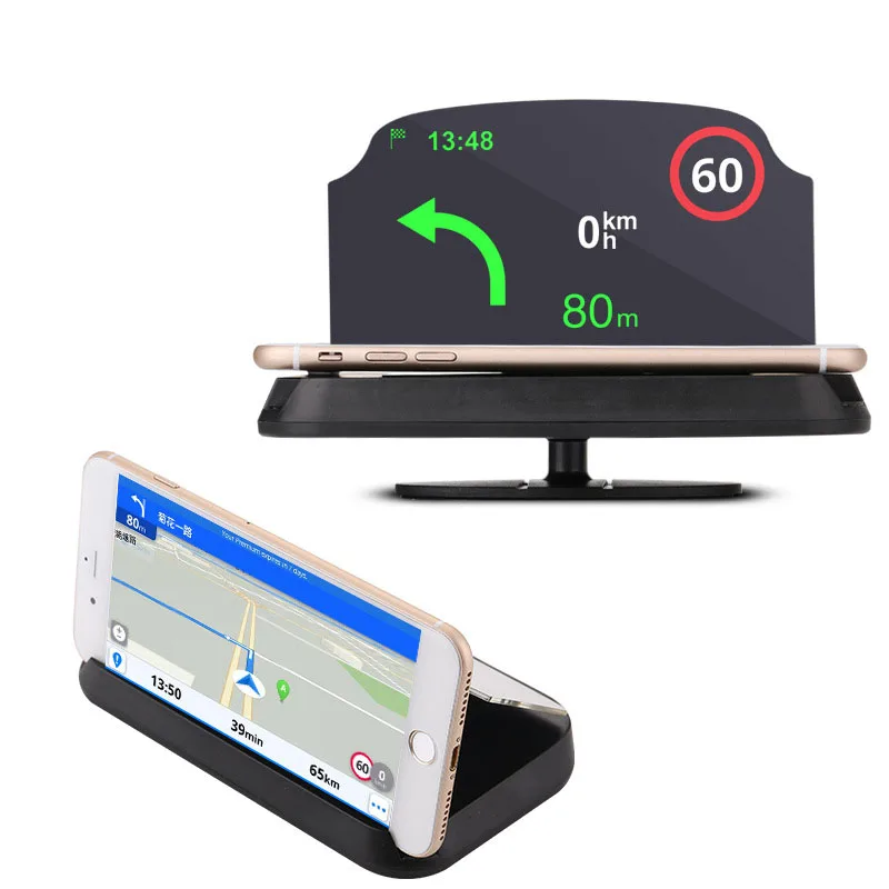 

Projector Phone Navigation Smartphone Holder gps hud for any cars, Black