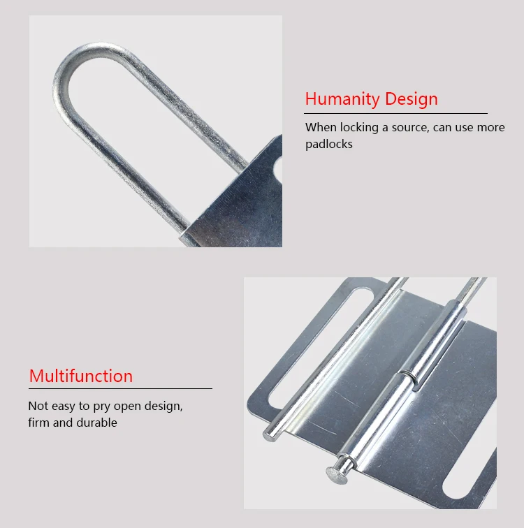 BOSHI Oem Acceptable Steel Material Lockout Hasp For Industrial Safety