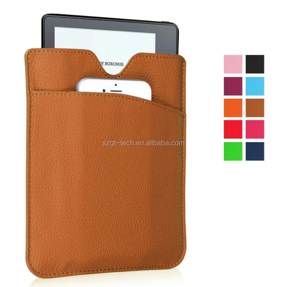 
Alibaba best sellers leather sleeve two bag leather tablet case for Amazon kindle Oasis Pouch sleeve case 