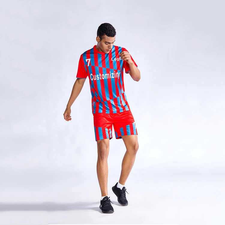 

China football shirt maker custom striped soccer jersey, Custom color