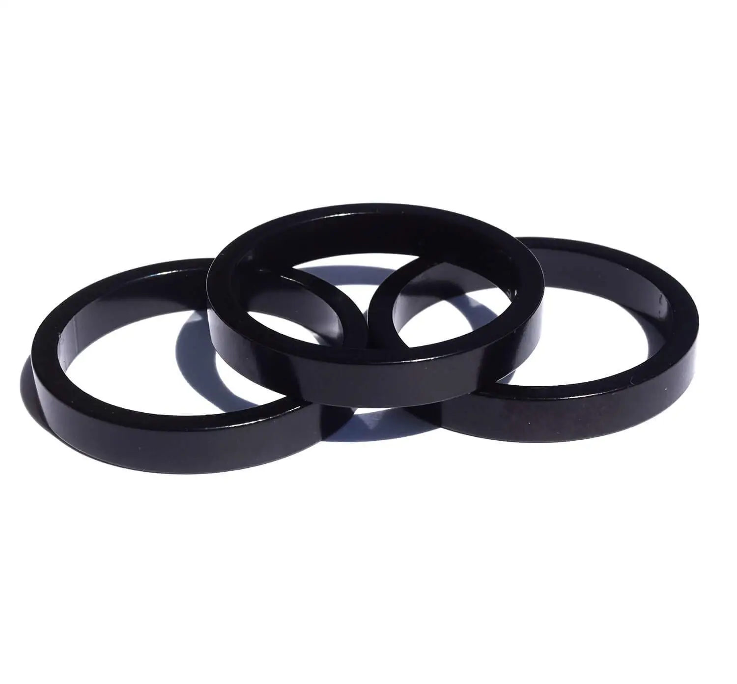 1-1//8 inch diameter 50mm Black Aluminum Headset Spacer Multi-Packs