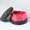 2019 big promotion 9 holes cube premium water tight clear acrylic flower box with lid