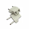 Black/White 6A EU Adapter Plug USA US to EU Euro Europe Wall Power Charge Outlet Sockets US 2 Flat Pin to EU 2 Round Pin Socket