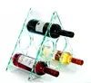 Acrylic Wine Holder Display Stand Rack Glass Color Triangle 6 Bottle Wine Box