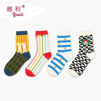 UPGRADE Wholesale winter fashion colorful women socks cotton happy tube socks