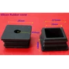 Plastic Ribbed Tube Bungs / Rubber Tube Insert For Steel Square Pipe / Square Ribbed Tube Inserts