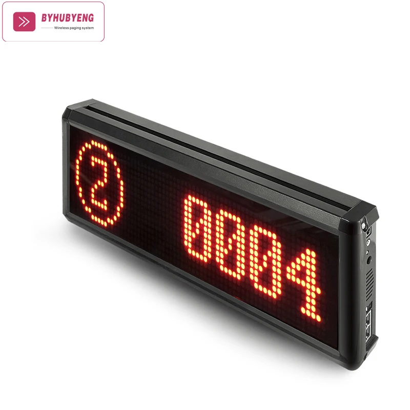 
BYHUBYENG Wireless Queuing Pager System Support 99 Channel CE FCC Distance 200m Calling System Clinic Queue Calling System 