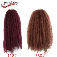 

Free sample Fashion Hair Synthetic Kinky Crochet Twist Hair Bulk, Afro twist kinky crochet braids, afro curl marley braid hair
