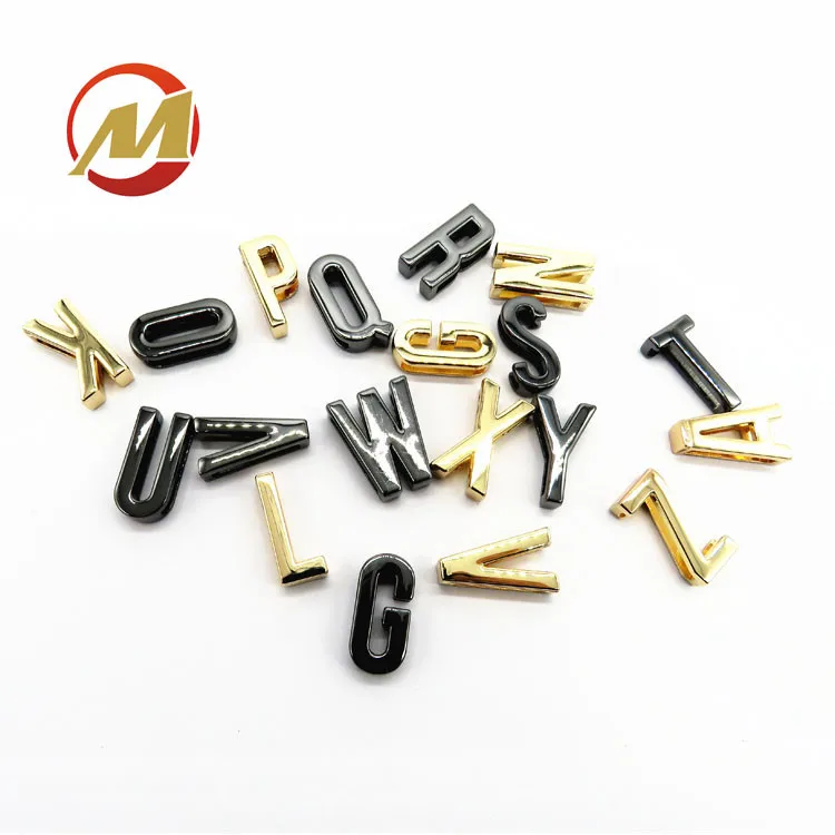 

Nickel Free Metal 3d Letter Logo Plate For Purse Hardware Logo Nameplates, Gun metal, ect