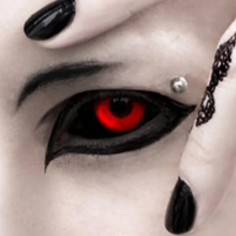 Оптовая продажа пользовательские контактные линзы свежий красный зомби глаз...