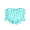 Girls Summer Aqua Polka Dot Heart Shape Bowknot Cotton Kids Shorts
