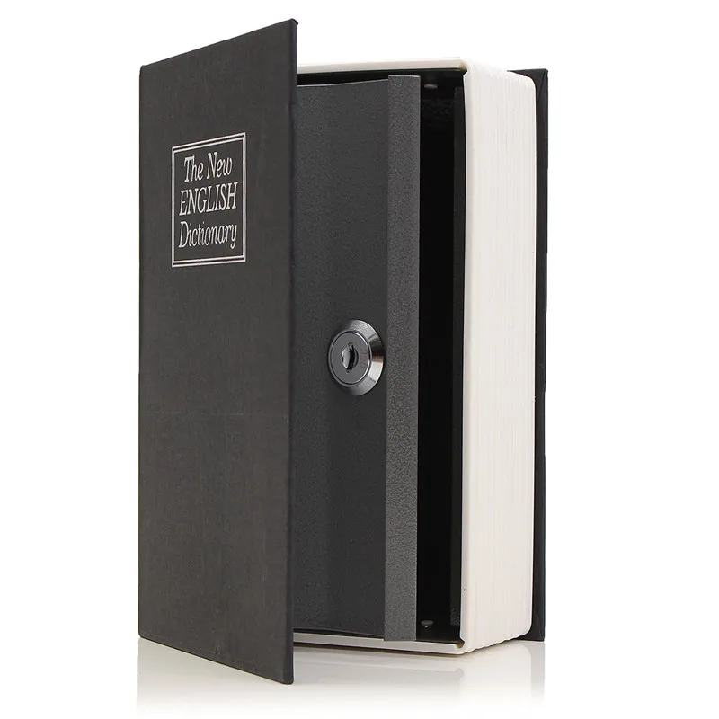 

Metal + Paper Plate Dictionary Book Secret Security Safe Key Lock Cash Money Jewellery Locker Durable Quality