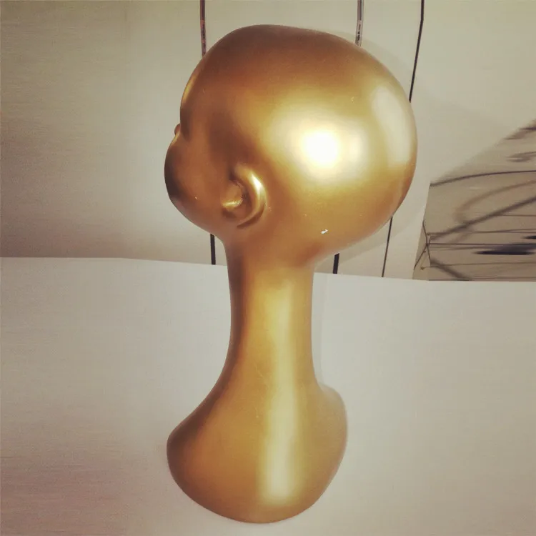 Female Mannequin Head In Golden Color Buy Gold Mannequin Head,Female