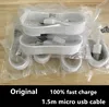 100% original High quality 1.5m Fast Charge USB Cable For samsung S9 S7 S6 Note 4 micro charging cable