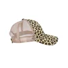 Hot Sale Monogrammed Fashion Cotton Leopard Ponytail Cap