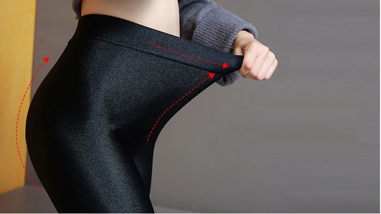 
Winter Women All Sheer Black Big Size Nylon Plus Velvet Pantyhose, Leggings Warm Ninth Plus Tights 