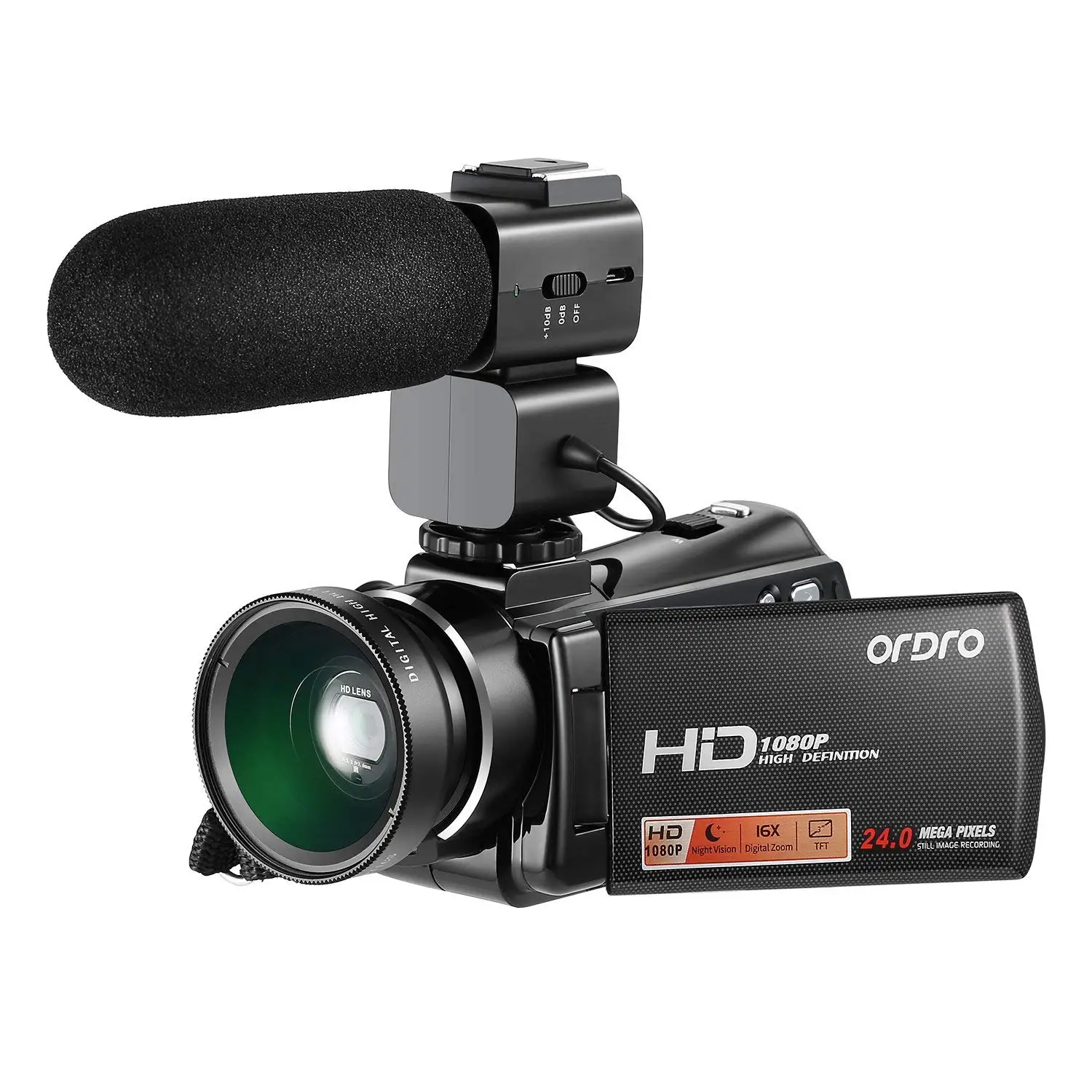 with SDC-26 Case Video Cameras and Phones Panasonic NV-DS8 Camcorder External Microphone Vidpro XM-AD5 Mini Pre-Amp Smart Mixer with Dual Condenser Microphones for DSLR/’s