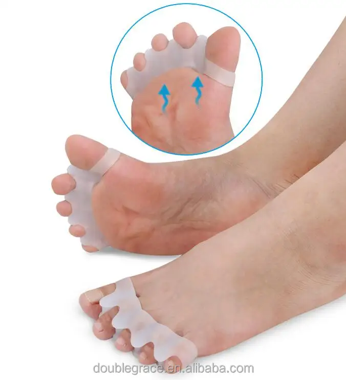 

new design comfortable TPE SEBS white silicon gel toe separating divider, gel toe separator