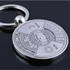Retro 50 Years Perpetual Calendar Keychain Sun Moon Compass Keyring Valentine's day Couple Gift