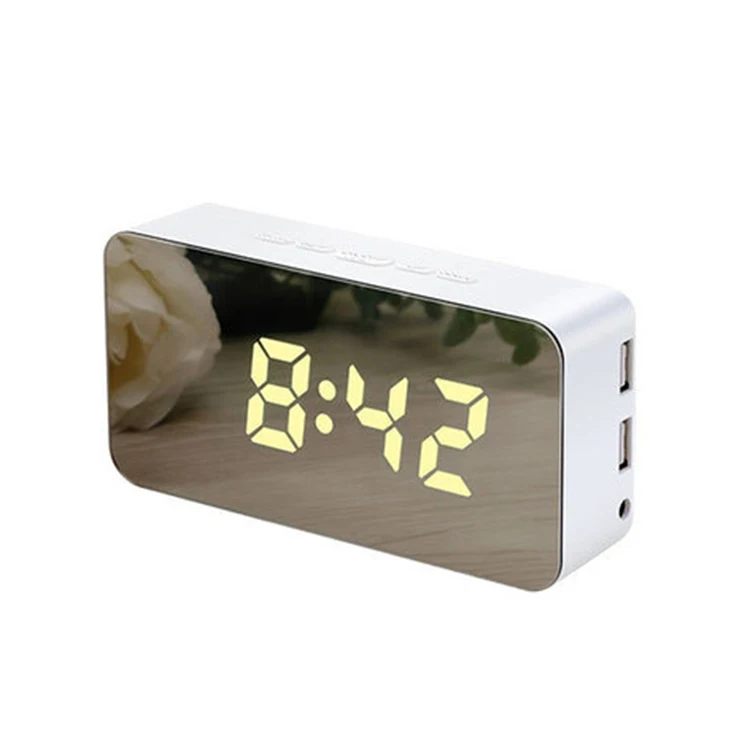 

Simple Atmosphere Sunrise USB Mirror Alarm Clock, Black / white / blue/pink