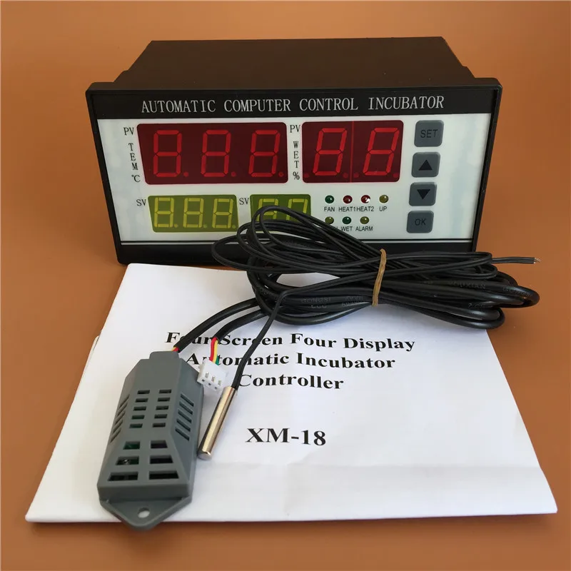 XM-18 incubator temperature controller for thermometer humidity