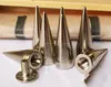 10sets 7x20mm Silver Cone Spikes Screwback Studs for Dog Collar Punk Rock Leather Craft kz0028