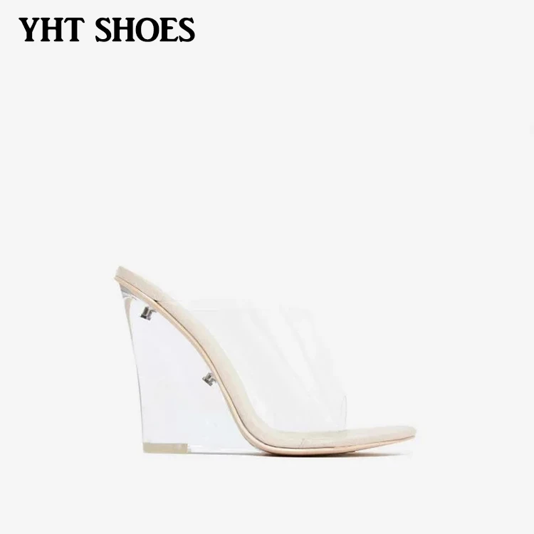 clear wedge shoes