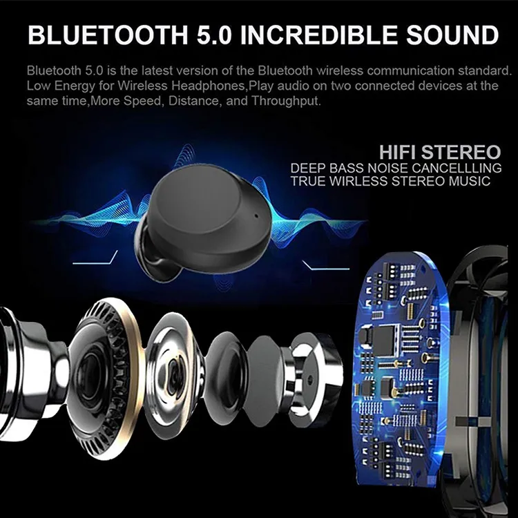 new arrivals amazon 2019 trending product professional oem earphone touch headphones true wireless earbuds ear phone - ANKUX.COM