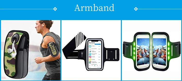 Customized logo neoprene mobile phone sport arm bag for running and traveling