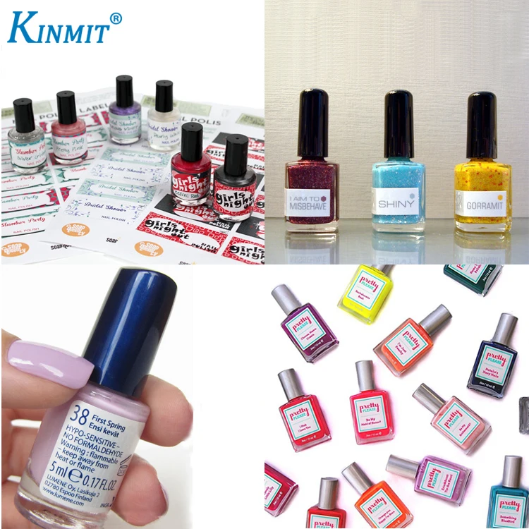 Custom Logo Printed Self Adhesive Nail Polish Bottle Label Stickers Buy Nail Polish Bottle
