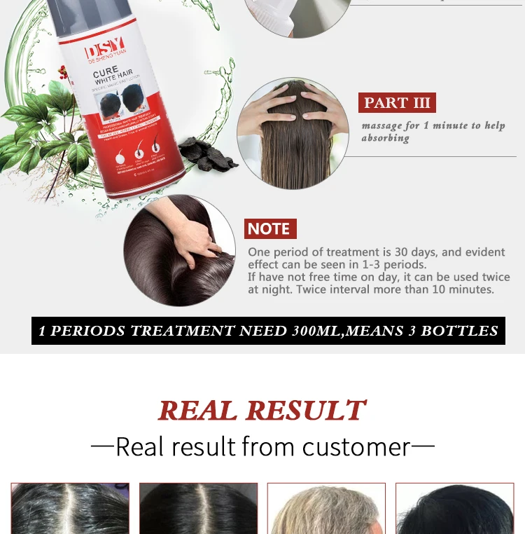 Organic Natural White Hair Treatment Root Care Hair Oil For White