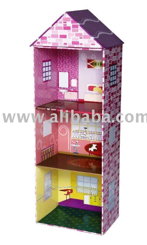 Cardboard Slim 3 Story Dollhouse Buy Cardboard Dollhouse