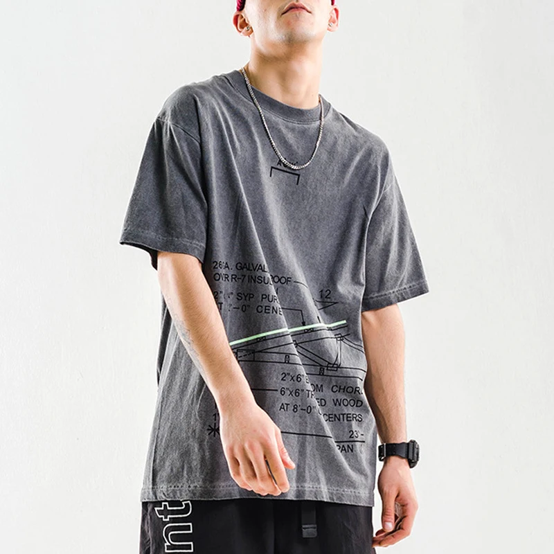 oem hip hop t shirt with organic cotton mens t-shirt