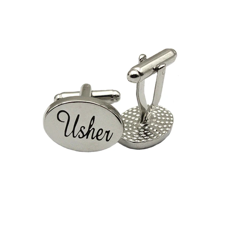 
Wholesale Letter Groomsman Best man Page boy Usher Engagement Party Mens blank Wedding Cufflinks 