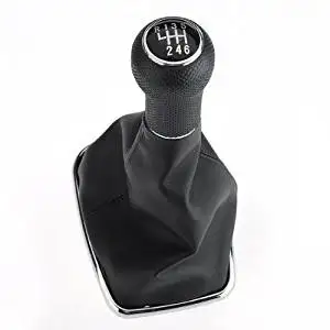 Funnytoday365 6 Speed Gear Shift Knob Gaitor Boot For Vw Golf Gti 99-05 For Bora Jetta Mk4 99-04