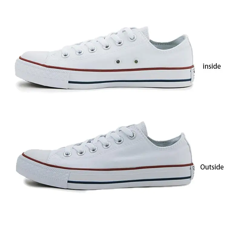 thick sole white canvas shoes