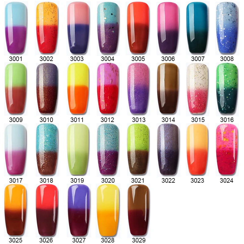 

Chameleon Colorful Gel Varnish Temperature Changing Colors Nail Gel Polish Manicure Decoration Semi Permanent Thermo Gel Lacquer