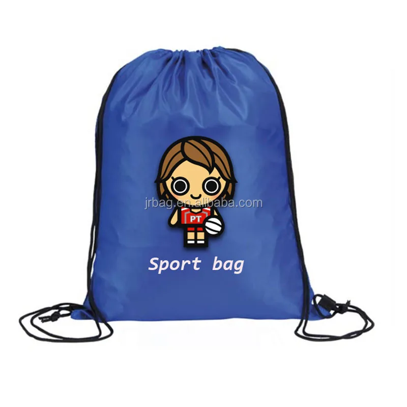 Sports Polyester Drawstring Backpack Bag for Kids with Custom Logo