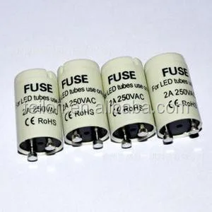 250v 2a led starter led tube fuse starter,fuse /copper breaker 0.5a/1a/2a