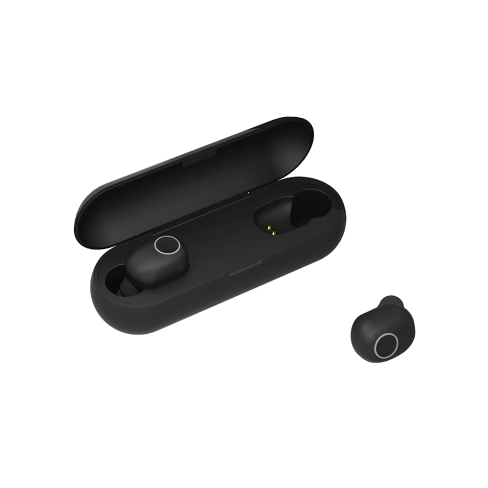 

True Wireless Earbuds Latest Blue tooth 5.0 Mini TWS 3D Stereo Sound Built-in Mic IPX4 Waterproof with Portable Charging Case