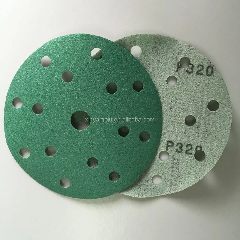 150mm Hook And Loop Green Film Backing Sanding Discs Buy Sanding