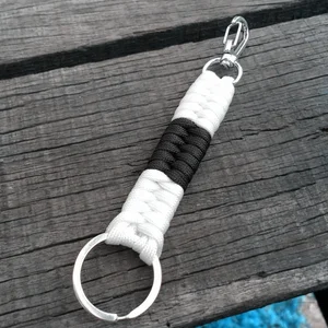online wholesale ribbon brazilian jiu-jitsu paracord rope weave keychain