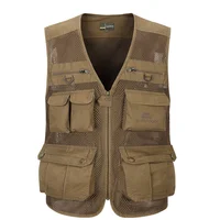 

Custom designs newest hot sales professional outdoor men's multi pocket photography vest