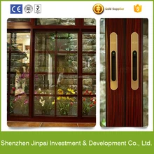 למכירה אופקי אדום עץ הזזה חלונות ודלת אבנט