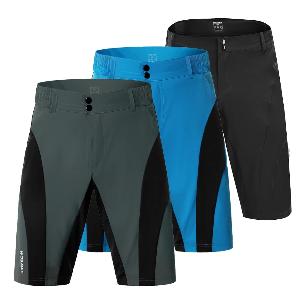 

WOSAWE Wholesale New Style Fashion Mtb Pants Cycling Shorts Road Bike Shorts Padded Cycling Shorts Shockproof, Black, blue