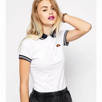 High-end quality women embroidered polo 
