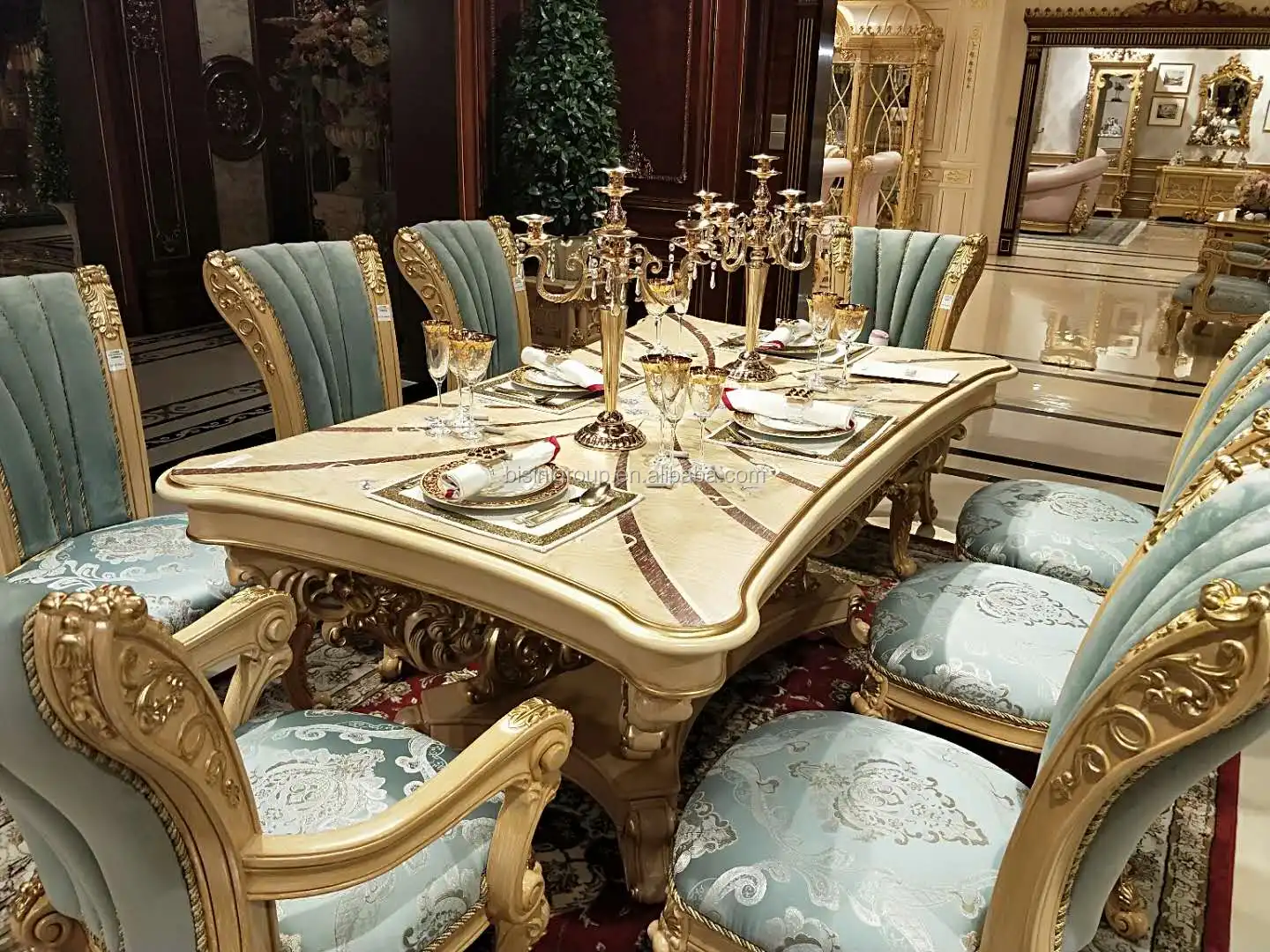 Bisini Court Style Luxury Dining Table,European Style Dining Room Table ...